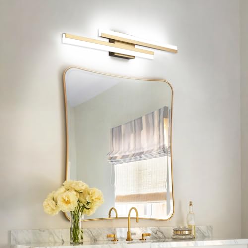 32 Inch LED Bathroom Light Fixtures Over Mirror Brushed Gold Vanity Light Modern Bath Lighting Bar 5CCT