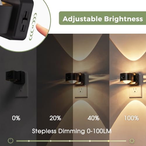 Night Light Motion Sensor Night Lights Plug in Wall Projector (2 Count)
