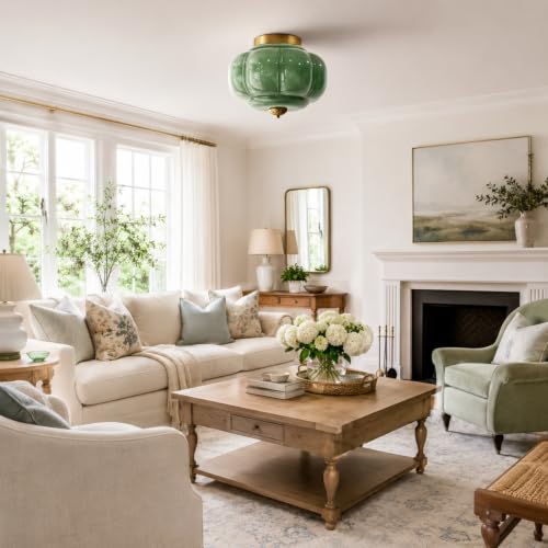 Mid Century Semi Flush Mount Ceiling Light Fixture