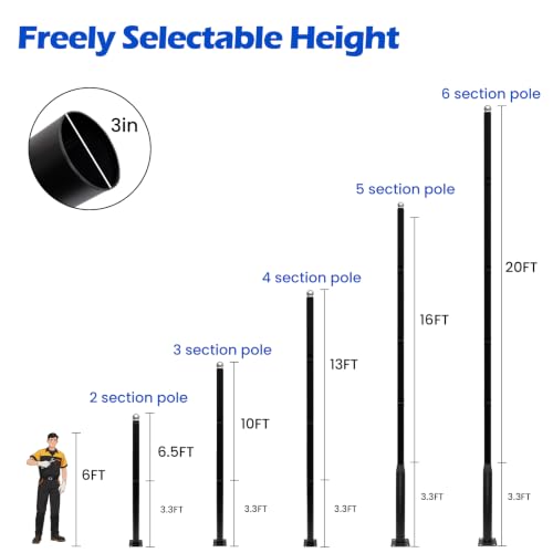 Street Light Pole 16ft Tall (16FT)