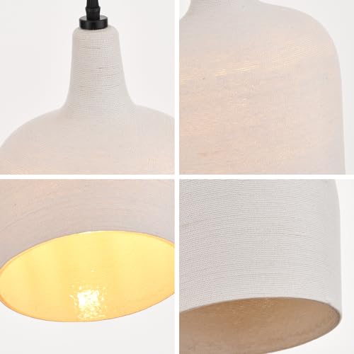 Large Hammered Glass Rattan Pendant Light Boho 1 Light Single Dome Pendant Lighting Fixtures for Kitchen Island Dining Room Hallway