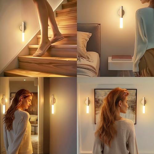 Motion Sensor Wall Light Beech 3PCS (3 Count)