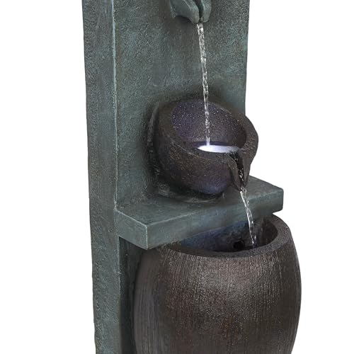 TZL388 32" 3 Tier Jar Fountain with LED Lights