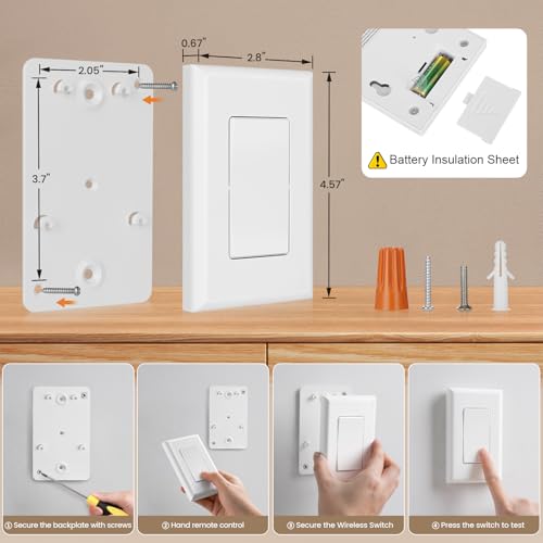 Wireless Wall Switch Remote Control Outlet