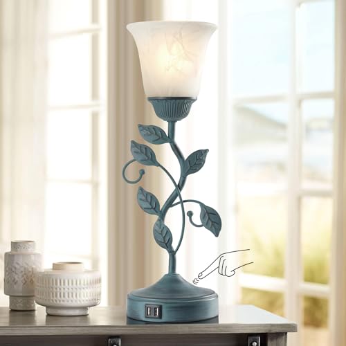 Vintage Touch Table Lamp for Living Room with 2 USB C+A Ports