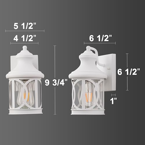 2 Pack Outdoor Wall Lights (2 Count)
