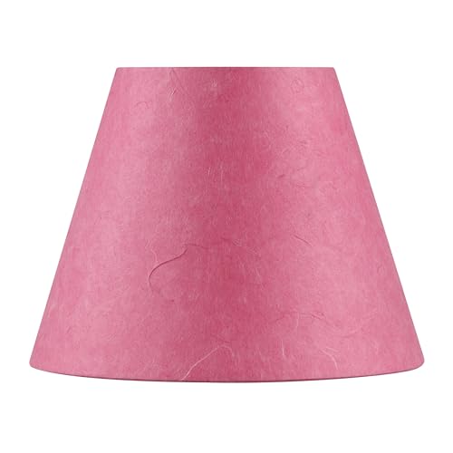 56043 Empire Uno Lamp Shade in Rose Red Parchment Wrinkled Paper