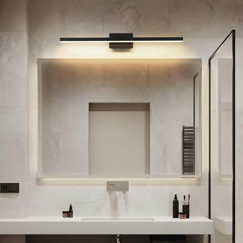 Bathroom Vanity Light Black Dimmable 5CCT Bathroom Lighting FIixtures Over Mirror 39.37 Inch Modern Vanity Light bar Led Bath Light ETL Certificated