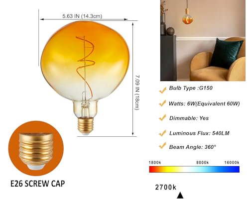 G150 Oversized Large Edison LED Bulb