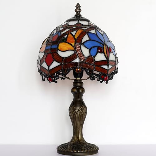 Small Tiffany Table Lamp Stained Glass Lamp Yellow Phoenix Style