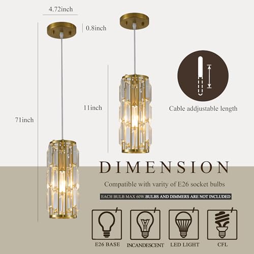 Pendant Lights Modern Gold Pendant Light (2 Count)