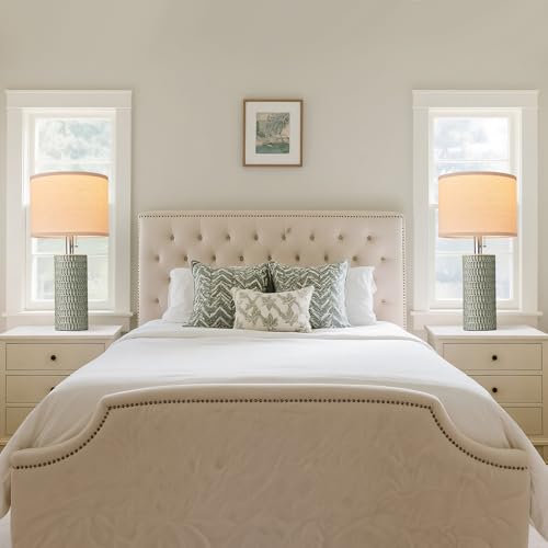 20.5" Modern Ceramic Table Lamps for Bedroom Set of 2 (2 Count)