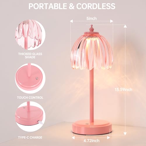 Rechargeable Table Lamp with 5200mAh Battery & Touch Control