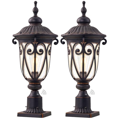 Dusk to Dawn Outdoor Post Light Fixture (2 Count)