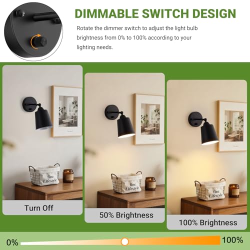 Dimmable Wall Sconces Set of Two (2 Count)