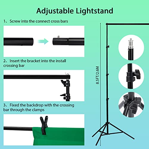 Photography Lighting Kit with Backdrops