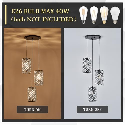 Black Crystal Cluster Pendant Light