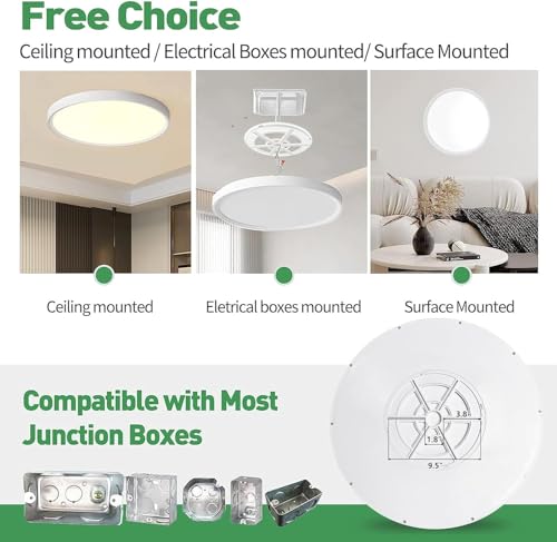 20 Inch Large LED Flush Mount Ceiling Light (6 Count)