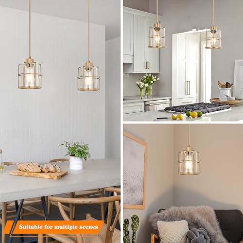 Modern Brass Pendant Light Kitchen Island Set of 2 (2 Count)