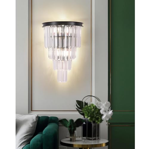 Black Crystal Wall Sconce