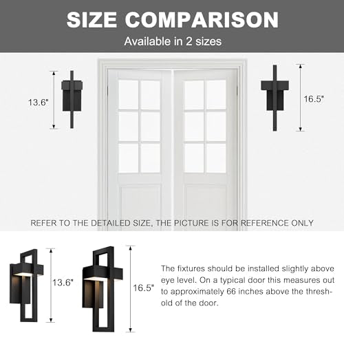 Modern Outdoor Wall Lights 3000K Integrated LED Outdoor Wall Sconces Lighting