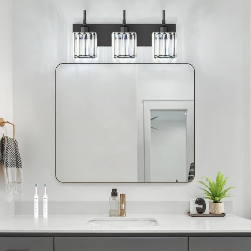 Black Vanity Light (Black / 3-Light)