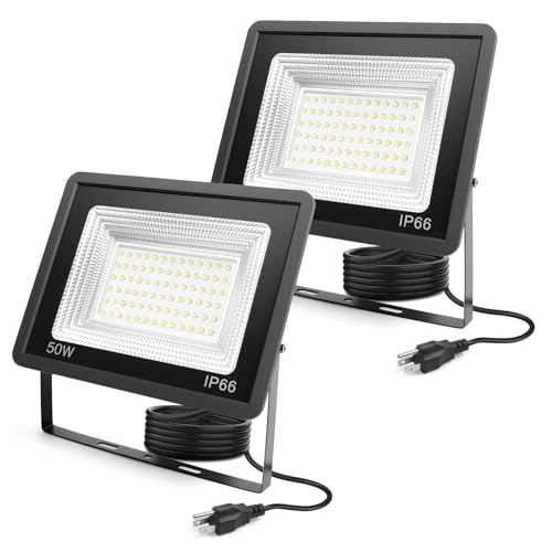 2 Pack LED Flood Lights 50W