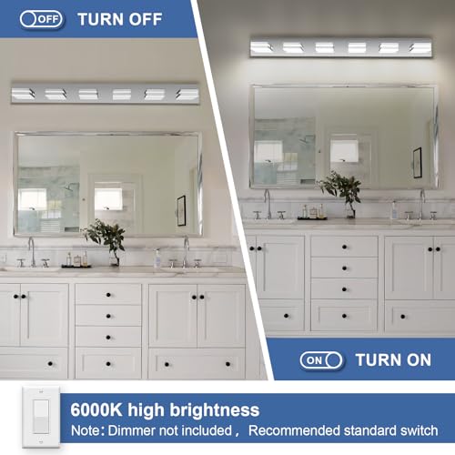 Modern LED Stainless Steel Chrome Acrylic Bathroom Lights Fixtures 6