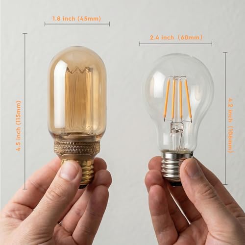 Decorative Light Bulb E26 Vintage Edison LED Dim Soft Warm Amber T45
