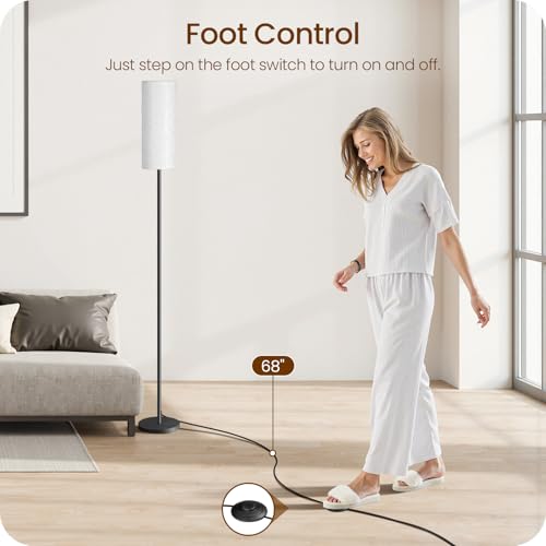 2 Pack Dimmable Floor Lamps for Living Room with 2 Remotes and Foot Switch (2 Count)
