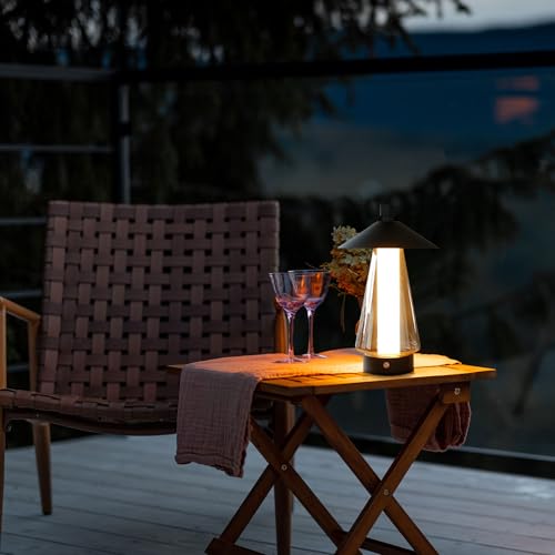 Set of 2 Stepless Dimmable Bedside Lamp 12" H LED Touch Table Lamp Chrome Lamp with Grey Anodized Glass lampshade for Bedroom Living Room Indoors Outdoors（Black (2 Count)