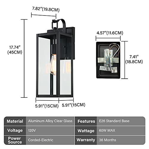 Large Size Outdoor Wall Lights (2 Count)