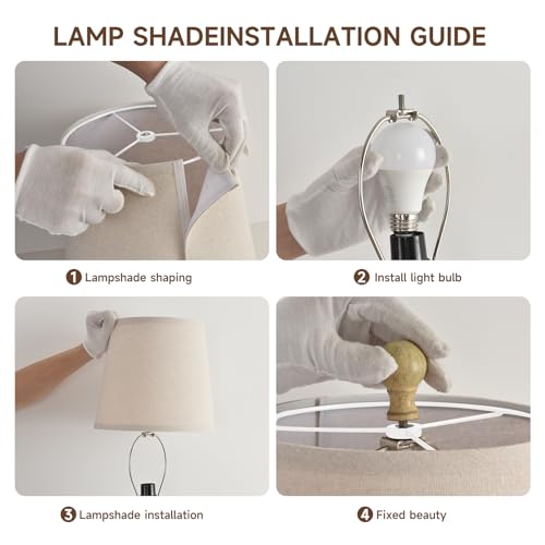 Lamps Set of 2 Modern Farmhouse Table Lamp Bedside Reading Lamps Living Room End Tables Set Lamps for Night Stands Bedroom Night Lamp (2 Count)