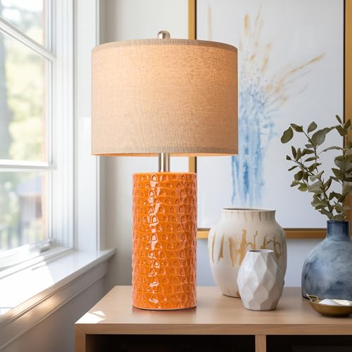 23" Modern Ceramic Table Lamp Set of 2 (2 Count)