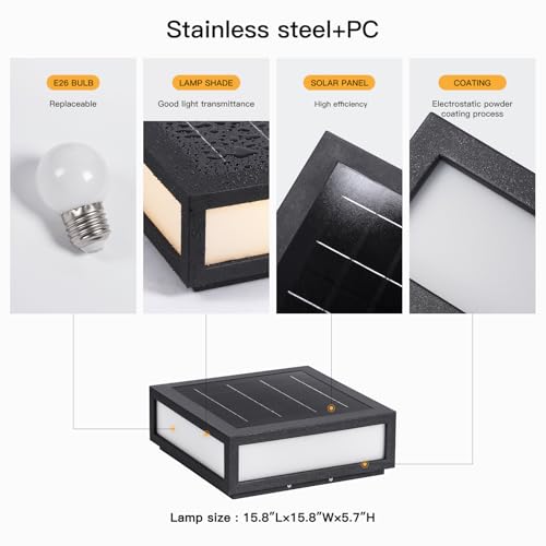 Large Solar Post Lights