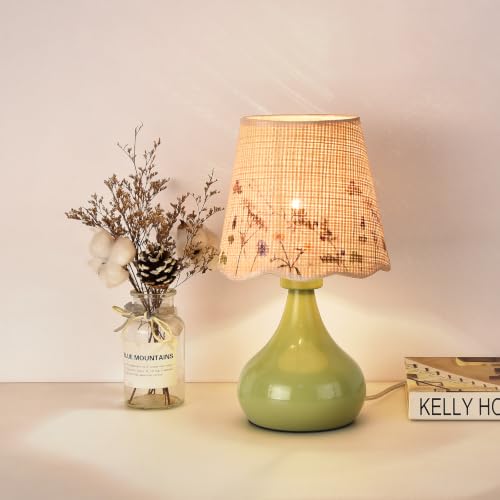 Green mall Bedside Cute Table Lamp for Bedroom