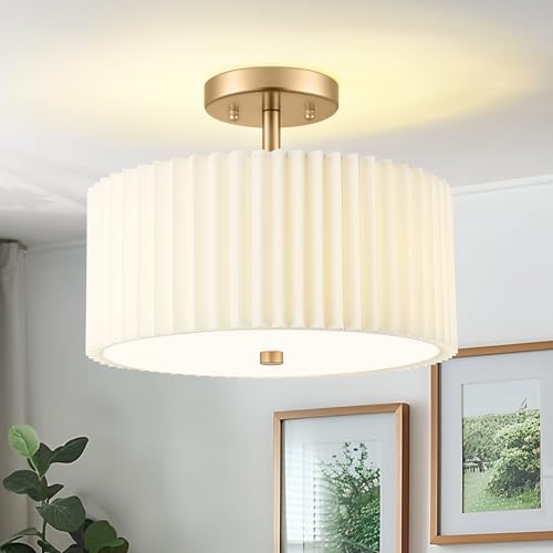 Gold Semi Flush Mount Ceiling Light