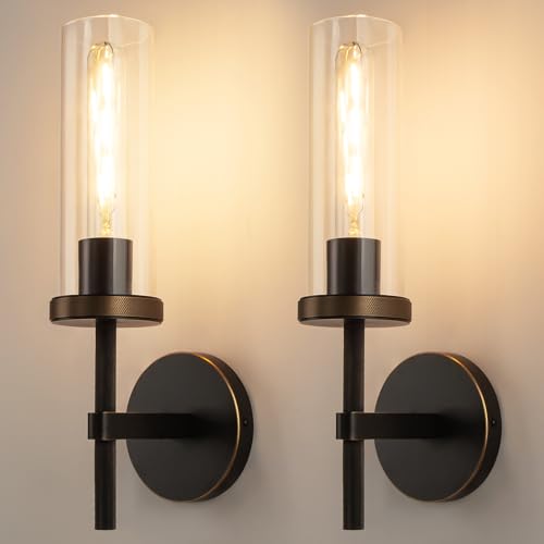 15" Knurled‑Craft Hardwired Brass Wall Sconce (2 Count)