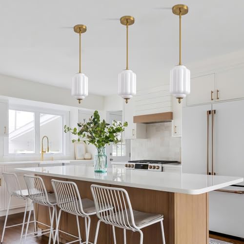 Vintage Milk Glass Pendant Lights 3
