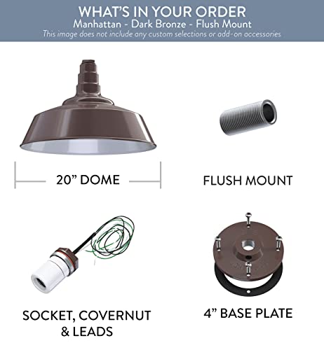 Industrial Pendant Light 20 Inch Extra Large Steel Warehouse