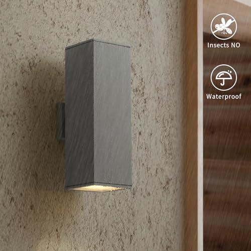 18" Modern Outdoor Porch Light in 2 Lights (2 Count)