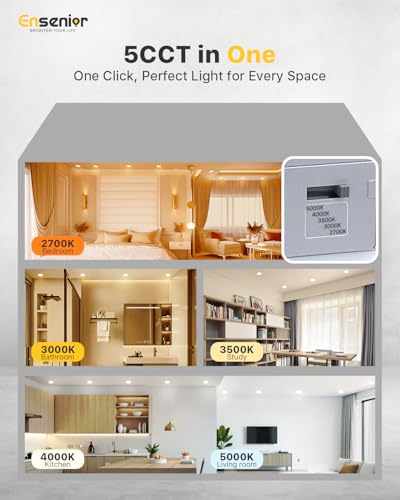 12 Pack 6 Inch LED Recessed Ceiling Light (12 Count)