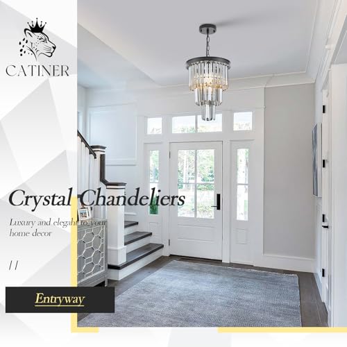 12" Smoke Gray Crystal Chandeliers