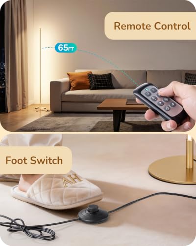 2 Pack 57.5” Corner Lamp with Remote (2 Count)