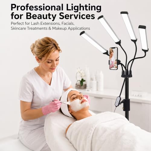 Esthetician Light with Four Flexible Arms