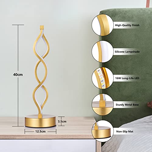 Gold Infinity Spiral LED Table Lamp