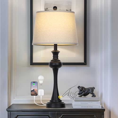 28.75" Black Modern Table Lamps for Living Room