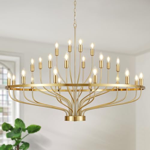 47.2" Large Gold Chandelier