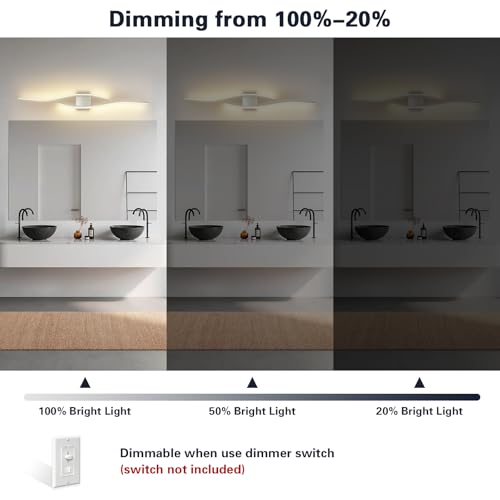 Brushed Nickel Vanity Light for Bathroom Lights Fixtures Modern