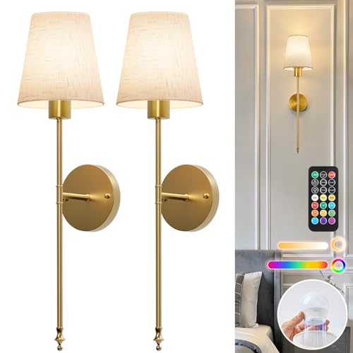 Battery Operated Wall Sconces Set of Two (2 Count)